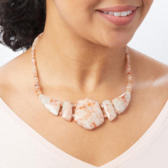 Jay King Sterling Silver Tanzanian Red Sunstone Necklace, 18"