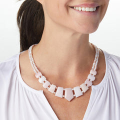 Jay King Sterling Silver Peruvian Pink Opal Necklace, 18"