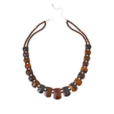 Jay King Sterling Silver Desert Sunset Stone Necklace 18" Australia .925