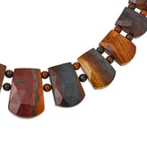 Jay King Sterling Silver Desert Sunset Stone Necklace 18" Australia .925