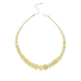 Jay King Sterling Silver Lemon Citrine Graduated Bead Necklace 18"
