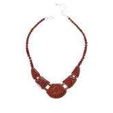 Jay King Sterling Silver Indonesian Red Quartzite Necklace 18" .925