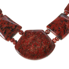Jay King Sterling Silver Indonesian Red Quartzite Necklace 18" .925