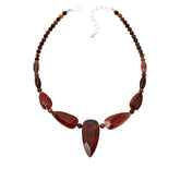 Jay King Sterling Silver Multicolor Petrified Wood Necklace 18" .925