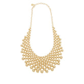 R.J. Graziano “Plush Life” Beaded Collar Necklace – Goldtone