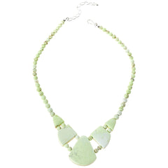 Jay King Yellow Meadow Stone Bluefer Shell Inlay Reversible Necklace