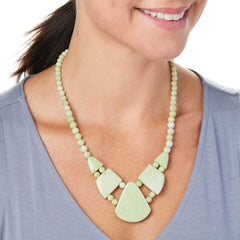 Jay King Yellow Meadow Stone Bluefer Shell Inlay Reversible Necklace