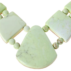 Jay King Yellow Meadow Stone Bluefer Shell Inlay Reversible Necklace