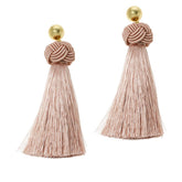 Connie Craig Carroll Jewelry Thread Fan Drop Earrings, Tan Color