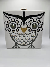 Rara Avis by Iris Apfel Bold White and Black Owl Clutch, Resin