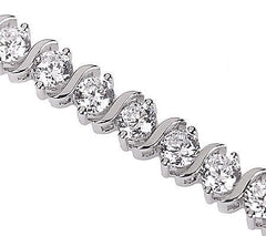 Epiphany Platinum Clad Diamonique 6.40 ct tw Bracelet, Size 7"