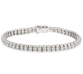 Epiphany Sterling Silver Platinum-clad Diamonique Bracelet, 6-1/2"