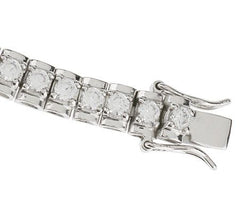 Epiphany Sterling Silver Platinum-clad Diamonique Bracelet, 6-1/2"