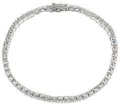 Epiphany Sterling Silver Platinum-clad Diamonique Bracelet, 6-1/2"