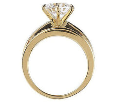 Anillo Diamonique redondo y baguette, plata de ley, talla 10