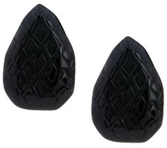 Wildlife by Heidi Klum Animal Instinct Button Earrings, Black Clip-On