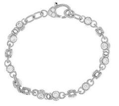 Judith Ripka Sterling Silver Round 100-Facet Rolling Bracelets, 8"