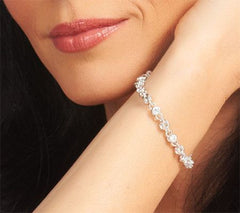 Judith Ripka Sterling Silver Round 100-Facet Rolling Bracelets, 8"