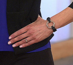 Bronzo Italia Oval Drusy Goldtone Quartz Stack Ring Bronze Size 5