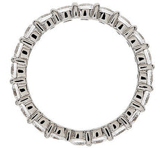 Diamonique 100-Facet Eternity Band Ring, Sterling Silver Size 8