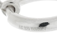 QVC Sterling Silver 6-3/4" Textured Bold Circle Link Bracelet