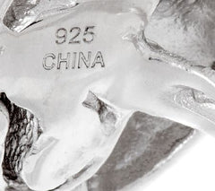 Mary Esses Sterling Silver Knot  w/ Diamond Accents Ring, Size 8