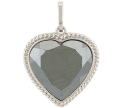 Bronze Faceted Hematite Heart Enhancer by Bronzo Italia