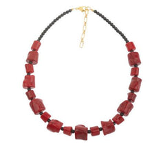 Lee Sands Free-Form Shape Coral Bead Adjustable Necklace, 17"