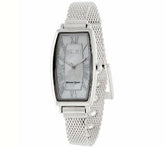 Ecclissi Sterling Silver Mother-of-Pearl Dial Mesh Strap Watch