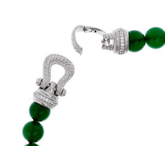 Judith Ripka Sterling Silver Green Gemstone Bead Necklace, 20"L