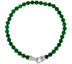 Judith Ripka Sterling Silver Green Gemstone Bead Necklace, 20"L