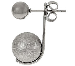 Stainless Steel Front to Back Illusion Design Earrings