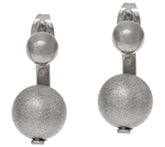 Stainless Steel Front to Back Illusion Design Earrings