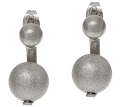 Stainless Steel Front to Back Illusion Design Earrings