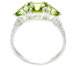 JMH Jewellery Sterling Silver and Peridot Celtic Ring Size 8
