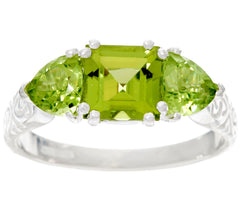JMH Jewellery Sterling Silver and Peridot Celtic Ring Size 8