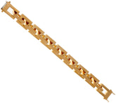 Bronze Polished Rectangle Link Bracelet by Bronzo Italia, Yellow, 8" Fit