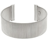 Italian Silver Sterling Polished Wire Wrapped Cuff Bracelet, 6-3/4"
