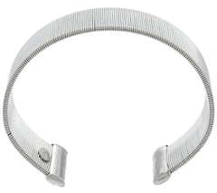 Italian Silver Sterling Polished Wire Wrapped Cuff Bracelet, 6-3/4"