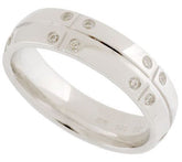 Epiphany Sterling Silver Burnished Set Eternity Band Ring, Size 6