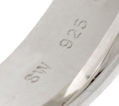 Epiphany Sterling Silver Burnished Set Eternity Band Ring, Size 6