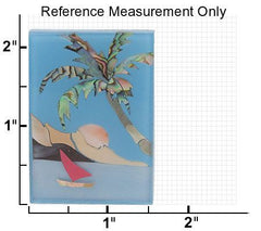 Lee Sands Goldtone Tropical Scene Inlay Necklace, 20"