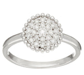 Pave' White Diamond Ring, Sterling Silver 1/4 cttw, by Affinity