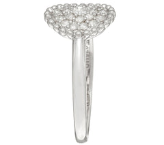 Pave' White Diamond Ring, Sterling Silver 1/4 cttw, by Affinity