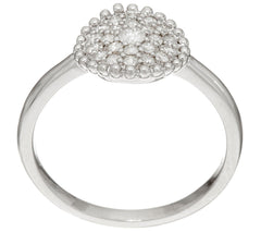 Pave' White Diamond Ring, Sterling Silver 1/4 cttw, by Affinity