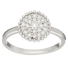 Pave' White Diamond Ring, Sterling Silver 1/4 cttw, by Affinity