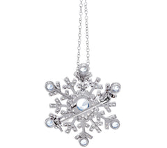 Hallmark Sterling Silver Snowflake Pin Pendant w/Chain