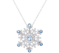Hallmark Sterling Silver Snowflake Pin Pendant w/Chain