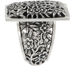 EXEX by Claudia Agudelo Sterling Silver Floral Design Ring Size 9