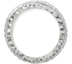 Or Paz Sterling Silver White Zircon Highway Ring, Size 7